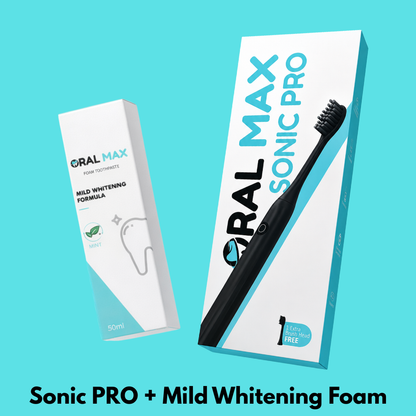 ORAL MAX - Sonic PRO + Mild Whitening Foam Bundle