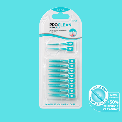 ORAL MAX - PROCLEAN SOFT TOOTHPICKS + TRAVEL CASE (26 PCS)